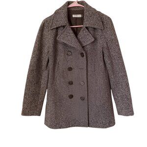 J.Crew Double Breasted Insulated Pea Coat Brown Size Small